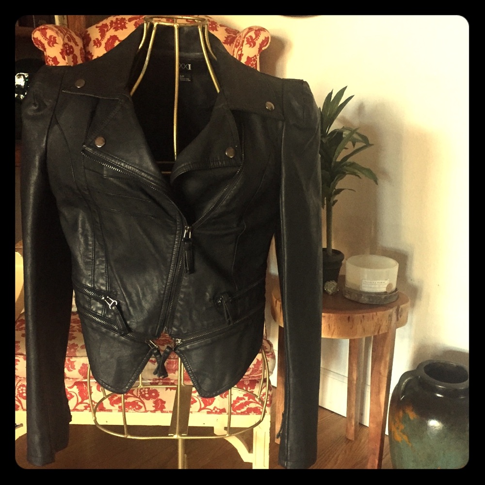 Pleather fashionable jacket